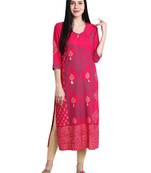 Multicolor printed viscose rayon kurti