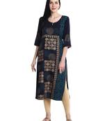 Multicolor printed viscose rayon kurti
