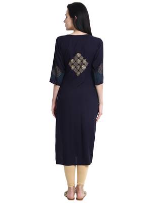 Multicolor printed viscose rayon kurti 5