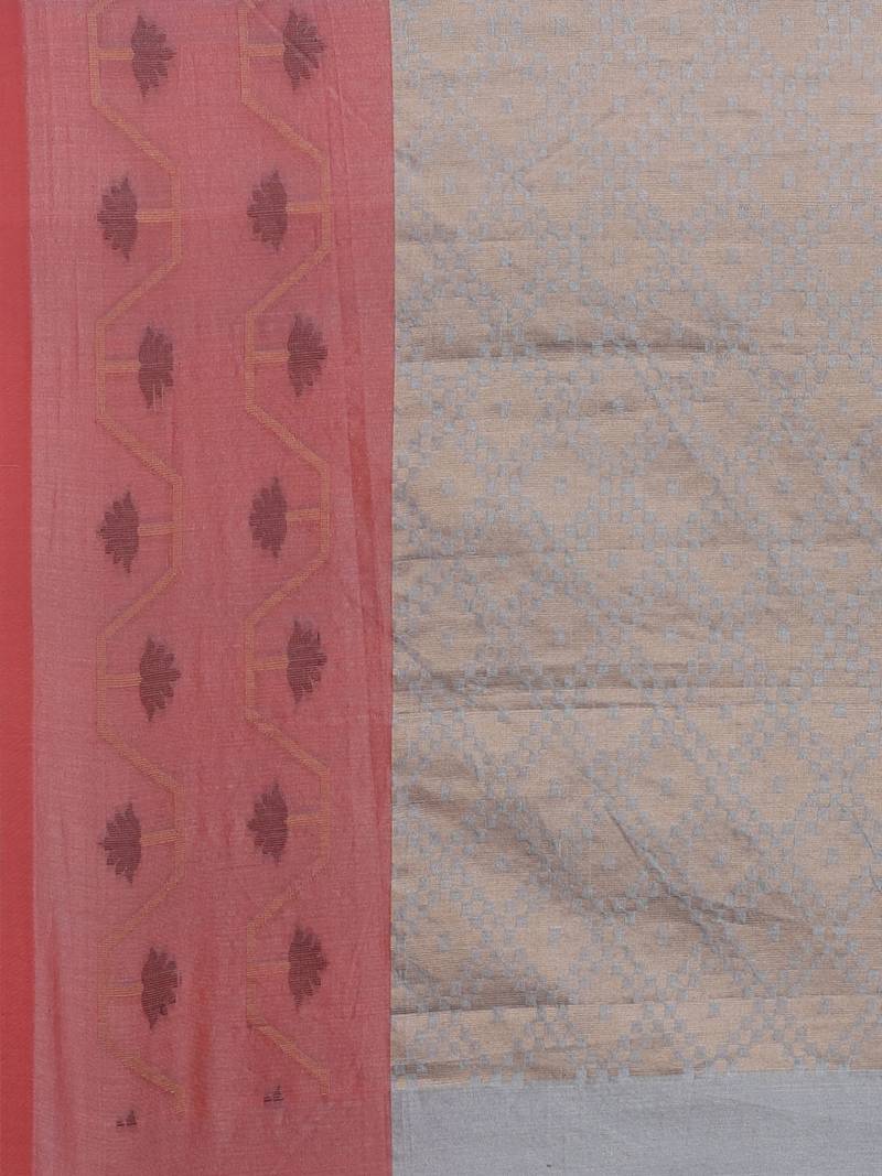 CLASSICATE from the house of The Chennai Silks Women's Grey Chanderi Saree With Blouse Piece