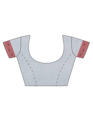CLASSICATE from the house of The Chennai Silks Women's Grey Chanderi Saree With Blouse Piece 3