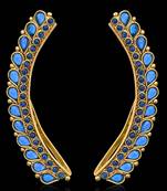 Ethnic Indian Bollywood Jewelry Gold Finish Ear Cuff Wrap Clip on Earrings