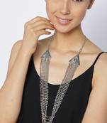 Infuzze Silver-Toned Layered Necklace