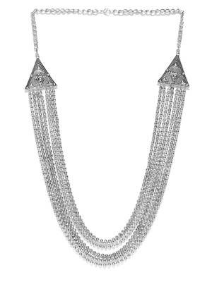 Infuzze Silver-Toned Layered Necklace 2