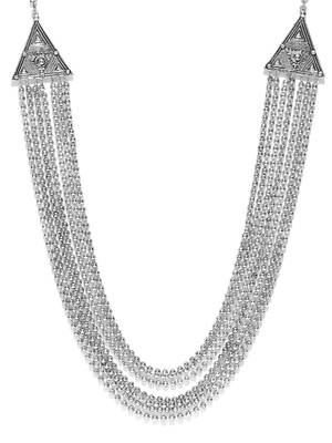 Infuzze Silver-Toned Layered Necklace 3