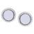 Infuzze Oxidised Silver-Toned Circular Oversized Studs With Mirror Work