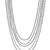 Infuzze Oxidised Silver-Toned Layered Necklace