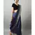 Deep blue baluchari with gold zari and meenakari work