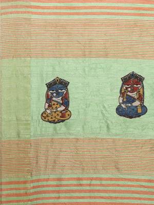 CLASSICATE from the house of The Chennai Silks Women's Rust Dupion Saree With Blouse Piece 2