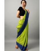 Khadi cotton saree with stunning temple motif