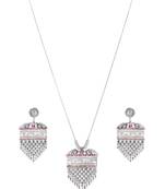 Infuzze Oxidised Silver Toned Handcrafted Textured Jewellery Set