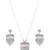 Infuzze Oxidised Silver Toned Handcrafted Textured Jewellery Set