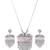 Infuzze Oxidised Silver Toned Handcrafted Textured Jewellery Set