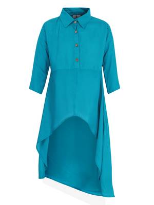 Aarika Girls Teal Coloured Kurti 1
