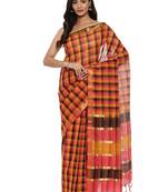 CLASSICATE from the house of The Chennai Silks Women's Multicolor Mangalagiri Cotton Saree Without Blouse Piece