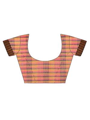 CLASSICATE from the house of The Chennai Silks Women's Multicolor Mangalagiri Cotton Saree Without Blouse Piece 4
