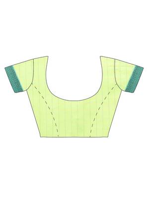 CLASSICATE from the house of The Chennai Silks Women's Green Chettinad Cotton Saree With Blouse Piece 4