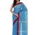 CLASSICATE from the house of The Chennai Silks Women's Blue Chettinad Cotton Saree With Blouse Piece