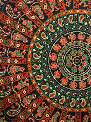 Sanganeri Printed Cotton Double Bedsheet with 2 Matching Pillow Cover. 2