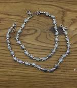 Alloy Metal Fancy Oxidised German Silver Plated Tortoise Anklet Payal/Pazeb Pair