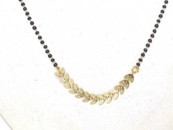 Gold cubic zirconia mangalsutra 2