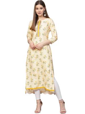 Multicolor printed crepe kurti 1