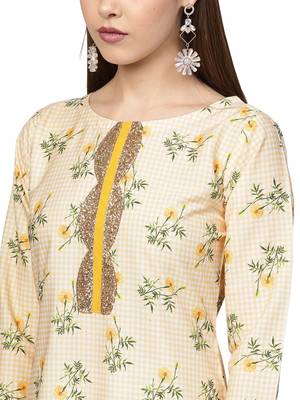 Multicolor printed crepe kurti 2