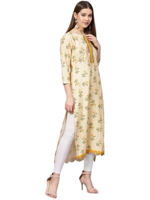 Multicolor printed crepe kurti 4