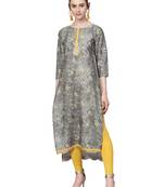 Multicolor printed crepe kurti