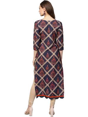 Multicolor printed crepe kurti 5