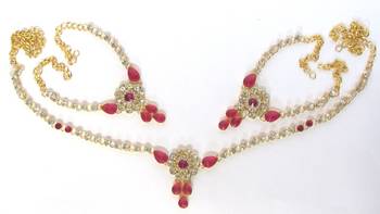 Pink cubic zirconia necklace sets 3