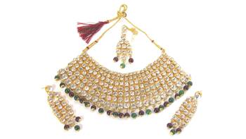 Multicolor cubic zirconia necklace sets 1