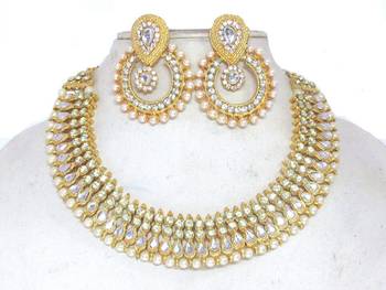 White cubic zirconia necklace sets 1