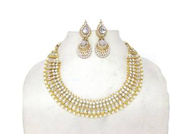 White cubic zirconia necklace sets 1