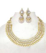 White cubic zirconia necklace sets