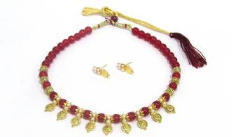 Red cubic zirconia necklace sets 1