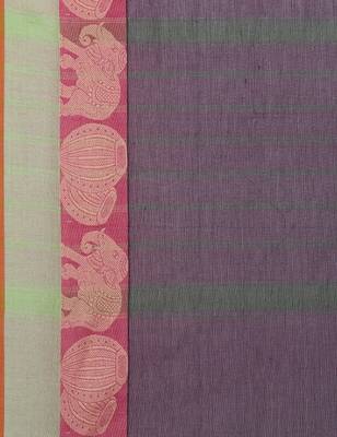 CLASSICATE from the house of The Chennai Silks Women's Purple Chettinad Cotton Saree With Blouse Piece 4