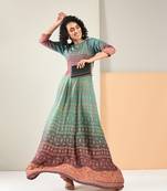 Multicolor printed rayon kurti