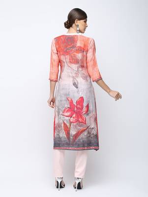 Multicolor printed viscose rayon kurti 2