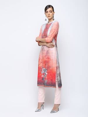 Multicolor printed viscose rayon kurti 3