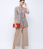 Multicolor printed rayon short kurti