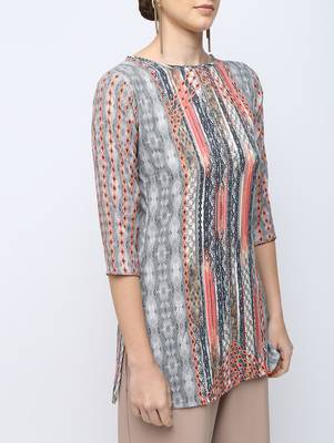 Multicolor printed rayon short kurti 4