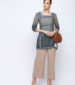 Multicolor printed rayon short kurti