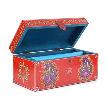 Traditional Hand Painted Indian Jewellery & Bangle Storage Box 1