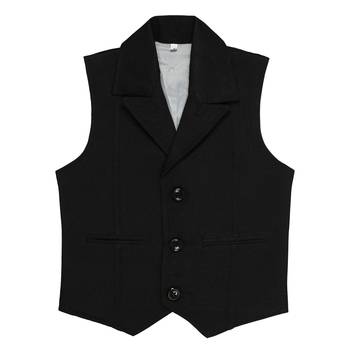 Black plain jute boys nehru jacket 1