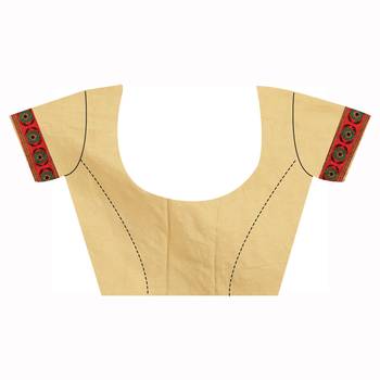 Gold Embroidered Art Silk Saree With Blouse 2