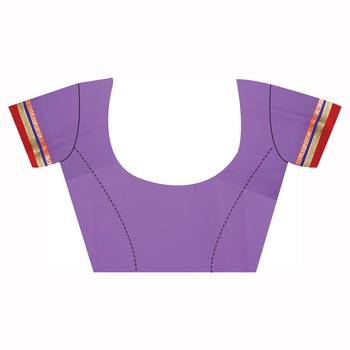 Purple Embroidered Georgette Saree With Blouse 2