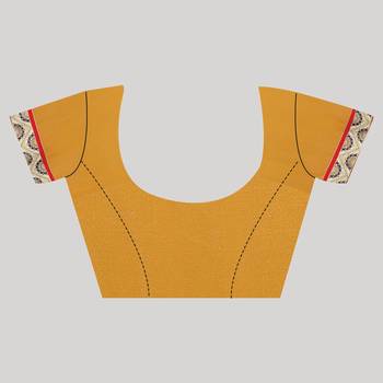 Orange Embroidered Shimmer Saree With Blouse 2