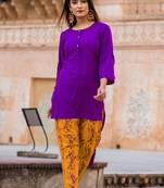 Liliac Purple Short Kurta & Pant