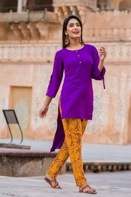 Liliac Purple Short Kurta & Pant 5